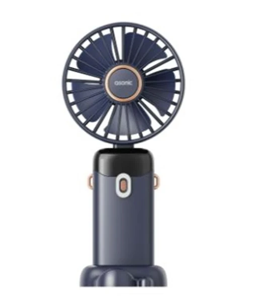Asonic AFN28 Lacivert 500mAh 3 Kademe Dijital Göstergeli Katlanabilir Mini USB Fan ürün görseli 1