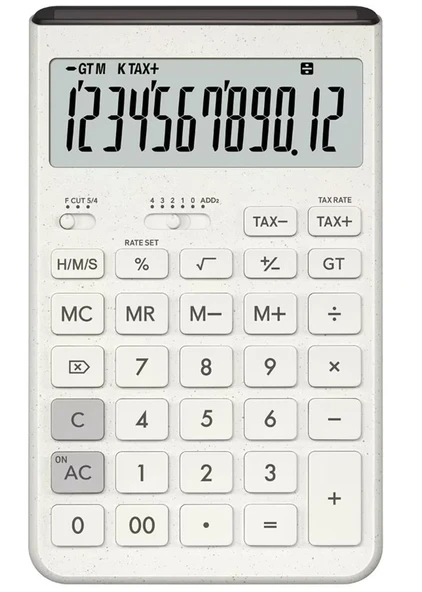 Casio JT-200T-WE 12 Hane Beyaz Masa Üstü Hesap Makinesi ürün görseli 1
