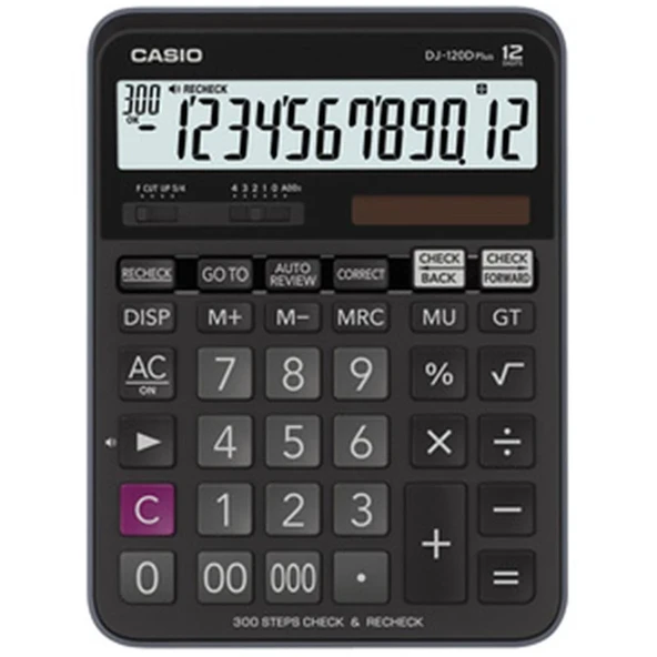 Casio DJ-120D Plus İşlem Kontrollü 12 Hane Masa Üstü Hesap Makinesi ürün görseli 1