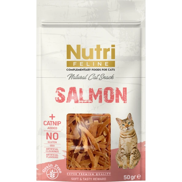 Nutri Feline Somonlu ve Catnipli Kedi Ödül Maması 50gr ürün görseli 1