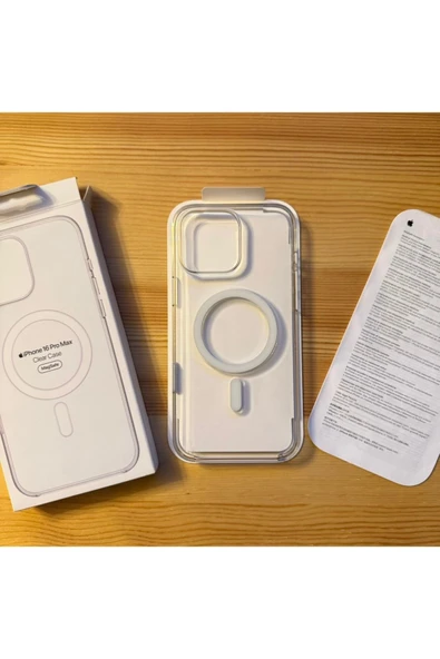 RainyFire Tech Apple iPhone 14 Pro Magsafe Animasyonlu Sararmaz Kutulu Mika Şeffaf Kılıf ürün görseli 1