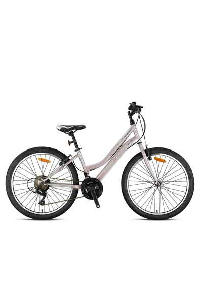 GERONI SWAN LADY - 24" - MTB -13'- 21 Vites - V.B - Beyaz Pembe-Bej/Füme Çocuk Bisikleti ürün görseli 1