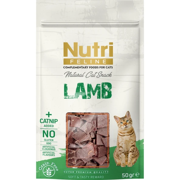 Nutri Feline Kuzulu ve Catnipli Kedi Ödül Maması 50gr ürün görseli 1