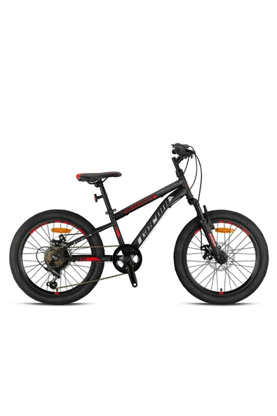 GERONI MAGNUM - 20" - MTB - 11' - 7 Vites - V.B - Mat Siyah-Gri/Kırmızı Çocuk Bisikleti ürün görseli 1
