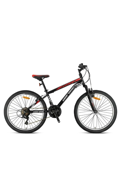 GERONI MARS Plus - 24" MTB - 13' - 21 Vites - V.B  - Siyah-Gri/Kırmızı Çocuk Bisikleti ürün görseli 1