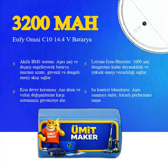 Eufy Omni C10 3200 mAh Batarya - Resim 3