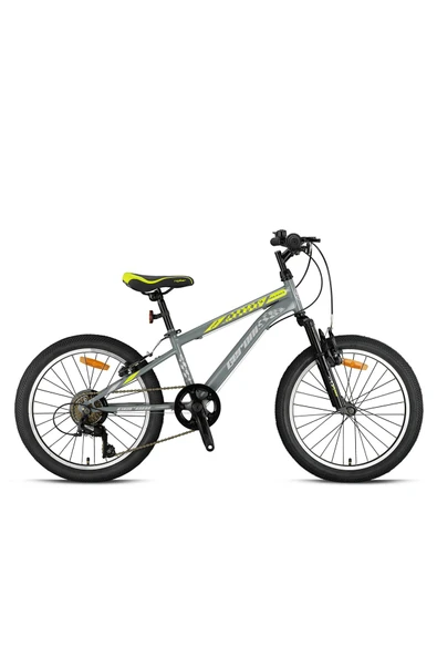 GERONI MARS Plus - 24" MTB - 13' - 21 Vites - V.B  - Nardo Gri-Gri/Neon Sarı Çocuk Bisikleti ürün görseli 1