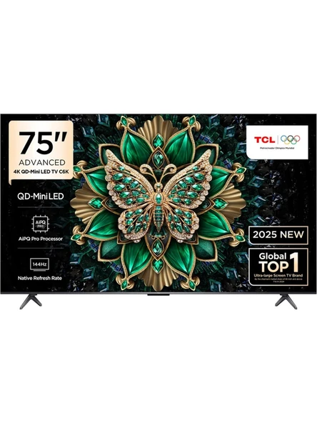 TCL 75C6K 75'' 190 Ekran Uydu Alıcılı 4K Ultra HD MiniLED Google TV ürün görseli 1