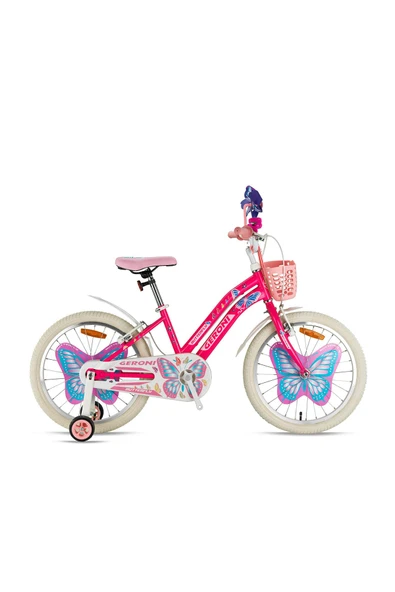 GERONI BUTTERFLY - 20" MTB - 11' - Vitessiz - V.B. - Neon Pembe-Beyaz/Mavi Çocuk Bisikleti ürün görseli 1