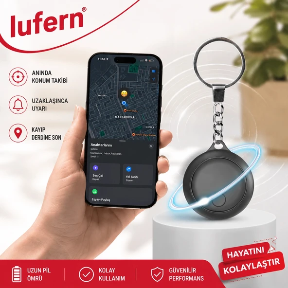 Minimalist GPS Takip Cihazı Apple Bul (Find My) Uyumlu Anahtar Cüzdan Çanta Bavul Bisiklet Takibi ürün görseli 1