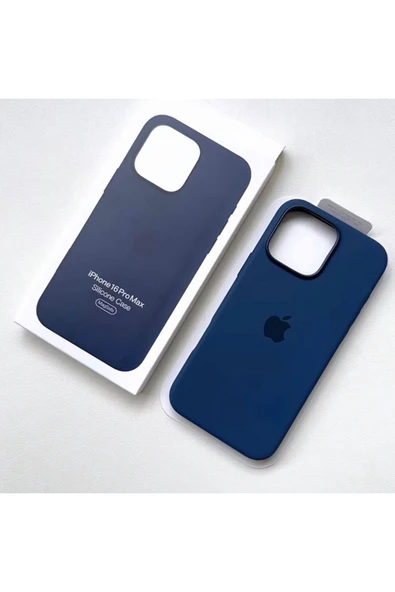 RainyFire Tech iPhone 16 Pro MagSafe Animasyonlu Kutulu Liquid Silikon Kadife İçli Kılıf – Laciverttaş ürün görseli 1