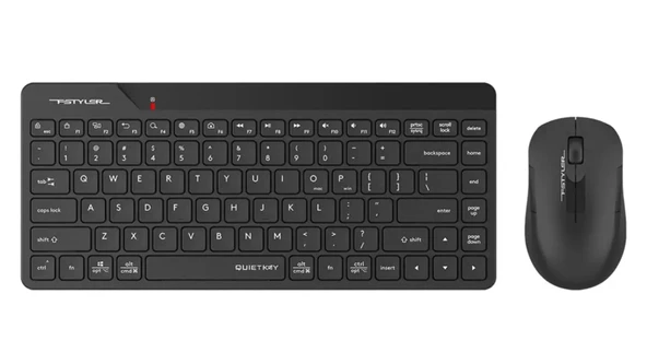 A4 Tech FG2200 Siyah 2.4GHz FN-MM Türkçe Q 1200DPI Mini Klavye & Mouse Set ürün görseli 1