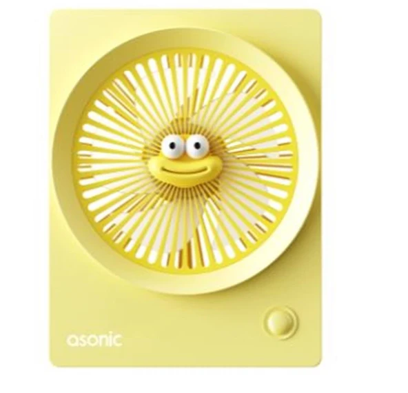 Asonic AFN23 Sarı 500mAh 3 Hız Kademeli Masaüstü Usb Fan ürün görseli 1