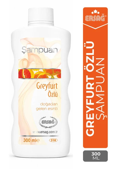 ERSAĞ Greyfurt Özlü Şampuan 300 ML ürün görseli 1