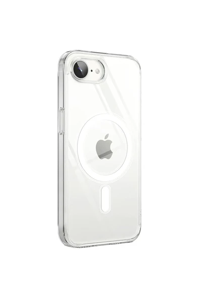 RainyFire Tech Apple iPhone 16e Magsafe Animasyonlu Sararmaz Kutulu Mika Şeffaf Kılıf ürün görseli 1