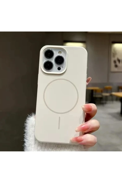 RainyFire Tech iPhone 16 MagSafe Animasyonlu Kadife İçli Leke & Kir Tutmaz Kutulu - Bej ürün görseli 1