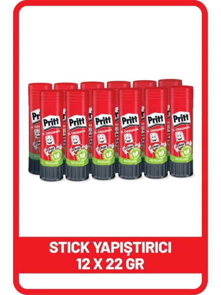 PRITT STICK YAPISTIRICI 22gr 12 LI (208845) ürün görseli 1