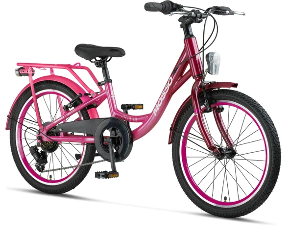 MOSSO INFINITY-20-V KIZ ÇOCUK BİSİKLETİ 254H 20 JANT 6 VİTES PINK FUXIA ürün görseli 1