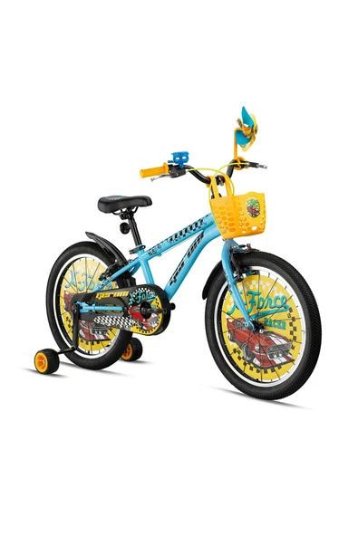 GERONI X-FORCE - 16" MTB - 10' - Vitessiz - V.B - Mavi-Siyah/Sarı Çocuk Bisikleti ürün görseli 1