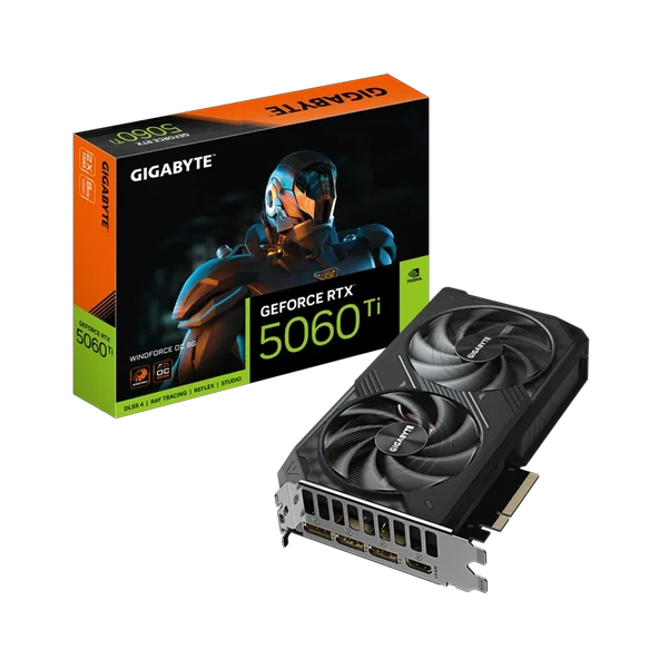 GIGABYTE GeForce RTX 5060 Ti WINDFORCE OC 8G GDDR7 DLSS 4 128 Bit Ekran Kartı ürün görseli 1