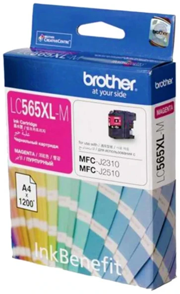 Brother LC565XLM Magenta Kırmızı 1.200 Sayfa Kartuş MFC-J3520-J3720 ürün görseli 1