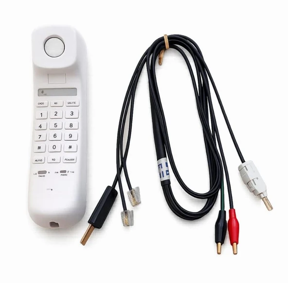 KAREL TEST TELEFONU BEYAZ KESMELİ KESMESİZ TEST KABLOLU YENİ ürün görseli 1