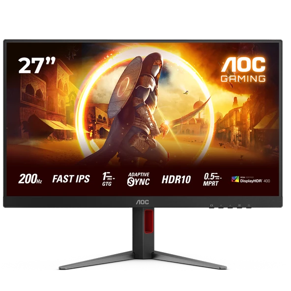 AOC 27G4HA 27" 200Hz 0.5ms HDMI DP G-Sync AdaptiveSync Pivot HDR10 FHD Fast IPS Gaming Monitör ürün görseli 1