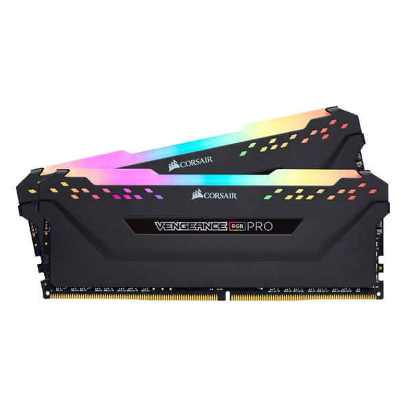 Corsair 32GB (2x16GB) Vengeance RGB PRO Siyah 3200MHz CL16 DDR4 XMP Dual Kit Ram ürün görseli 1