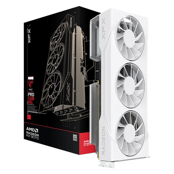 XFX Swift Radeon RX 9070 GRE 12GB GDDR6 192 Bit Beyaz Ekran Kartı ürün görseli 1