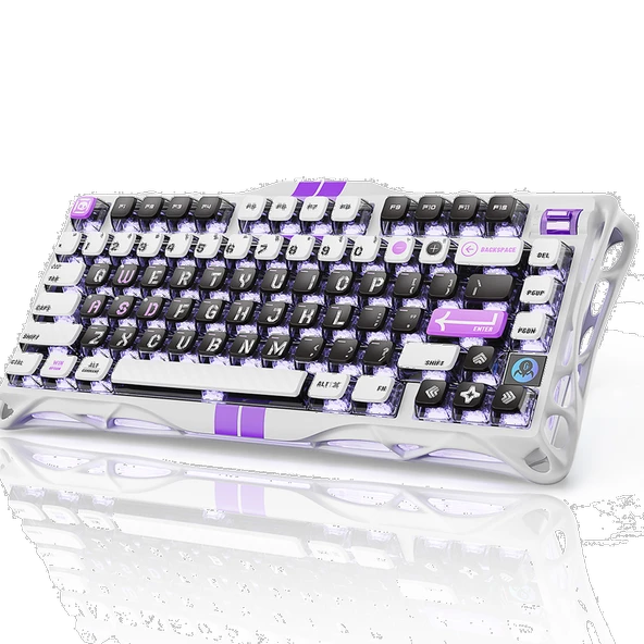 GravaStar Mercury V75 RGB Manyetik Switch İngilizce Q Mecha Gray Kablolu Gaming Klavye ürün görseli 1