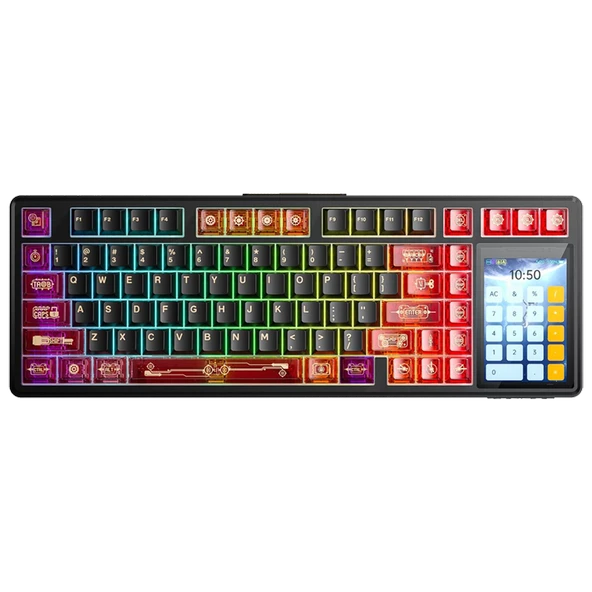 Aula L99 Raindrop Switch Hot Swap 4" Ekranlı RGB Kırmızı Kablosuz Gaming Klavye ürün görseli 1