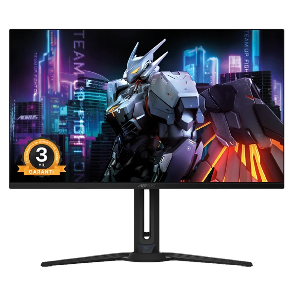 GIGABYTE AORUS FO32U 31.5" 165Hz 0.03ms HDMI DP USB 3.2 Type-C Pivot KVM UHD QD-OLED Gaming Monitör ürün görseli 1