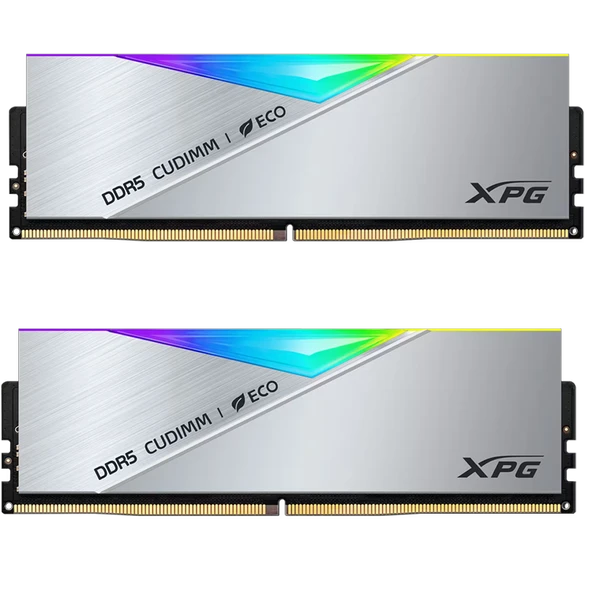XPG Lancer 48GB(2x24) RGB 8400MHz CL40 CU-DIMM DDR5 Gümüş Dual Kit Ram ürün görseli 1