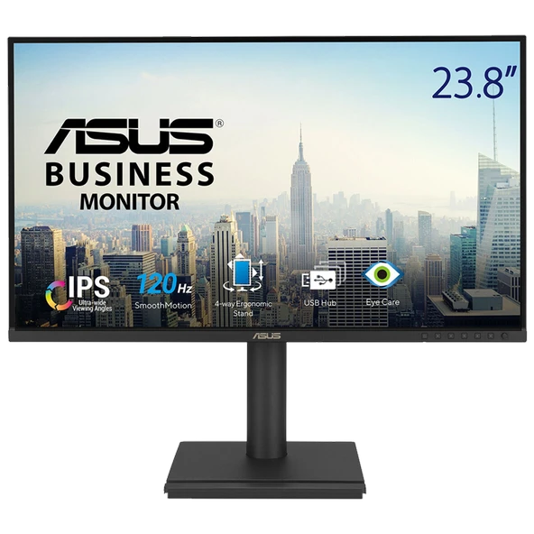 ASUS BE249QG 24" 120Hz 5ms HDMI DP AdaptiveSync HDR10 Pivot FHD IPS Monitör ürün görseli 1