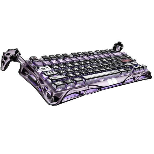 GravaStar Mercury V75 Pro HE RGB Hall Effect Manyetik Switch İngilizce Q Iron Purple Kablolu Gaming Klavye ürün görseli 1