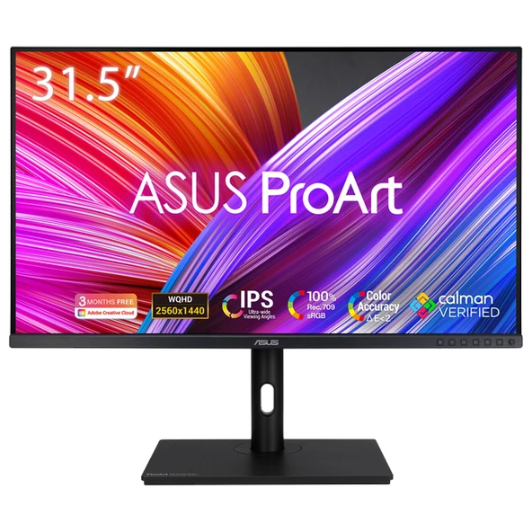 ASUS ProArt Display PA328QV 31.5" 75Hz 5ms HDMI DP AdaptiveSync HDR10 Pivot WQHD IPS Monitör ürün görseli 1