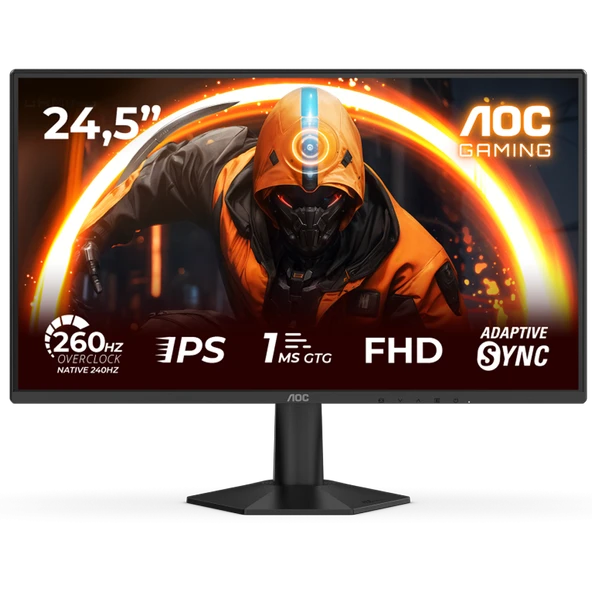 AOC 25G50Z 24.5" 260Hz(OC) 1ms HDMI DP Adaptive Sync HDR10 FHD Fast IPS Gaming Monitör ürün görseli 1