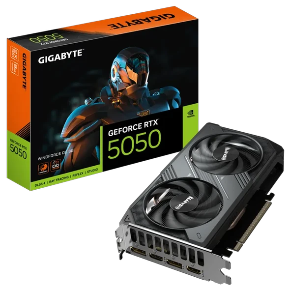 GIGABYTE GeForce RTX 5050 WINDFORCE OC 8G GDDR6 DLSS 4 128 Bit Ekran Kartı ürün görseli 1