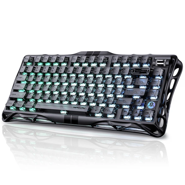 GravaStar Mercury V75 RGB Manyetik Switch İngilizce Q Stealth Black Kablolu Gaming Klavye ürün görseli 1