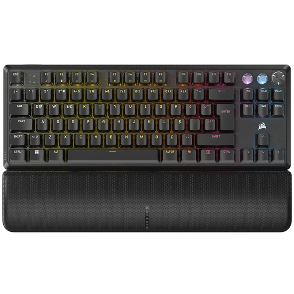 Corsair K70 PRO TKL High-Performance Hall Effect Switch RGB Türkçe Siyah Gaming Klavye ürün görseli 1