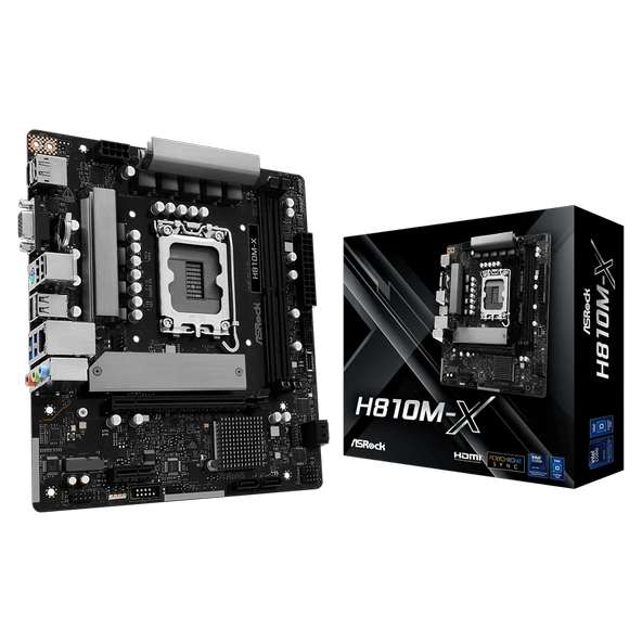 ASROCK H810M-X INTEL H810M Soket 1851 DDR5 6400MHz (OC) M.2 Anakart ürün görseli 1