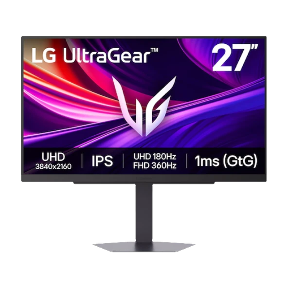LG UltraGear 27G810A-B 27" 4K 180Hz FHD 360Hz 1ms HDMI DP USB Adaptive Sync HDR400 Pivot Dual Mode IPS Gaming Monitör ürün görseli 1