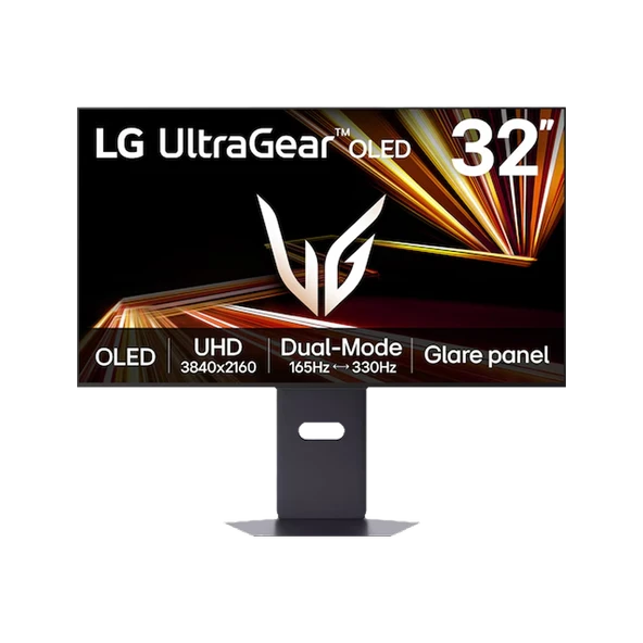 LG UltraGear GX8 32GX850A-B 32" 4K 165Hz FHD 330Hz 0.03ms HDMI DP USB Adaptive Sync HDR400 Pivot Dual-Mode OLED Gaming Monitör ürün görseli 1