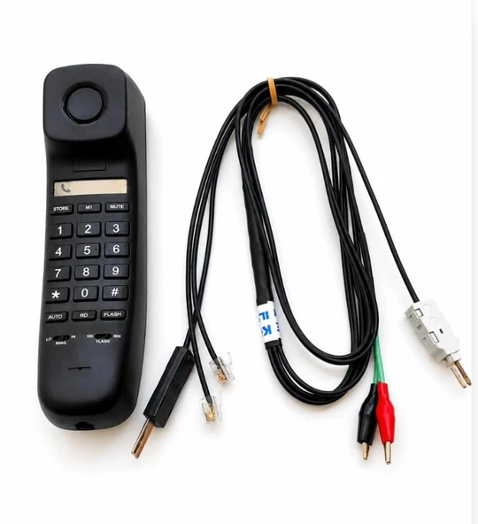 KAREL TEST TELEFONU SİYAH KESMELİ KESMESİZ TEST KABLOLU YENİ ürün görseli 1