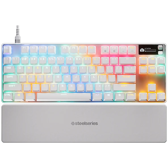 SteelSeries Apex Pro Gen 3 TKL OmniPoint Switch İngilizce Beyaz Kablolu Gaming Klavye ürün görseli 1