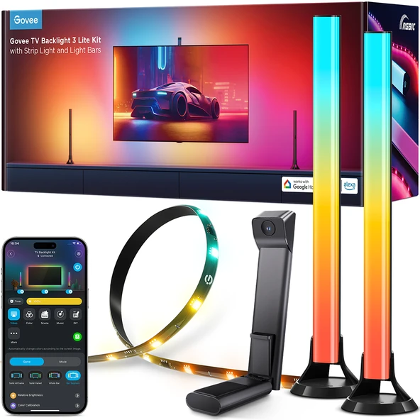 GOVEE ENVISUAL T3 Lite KIT 55-65 inç TV Arkası LED Ambiyans ve Aydınlatma Barları ürün görseli 1