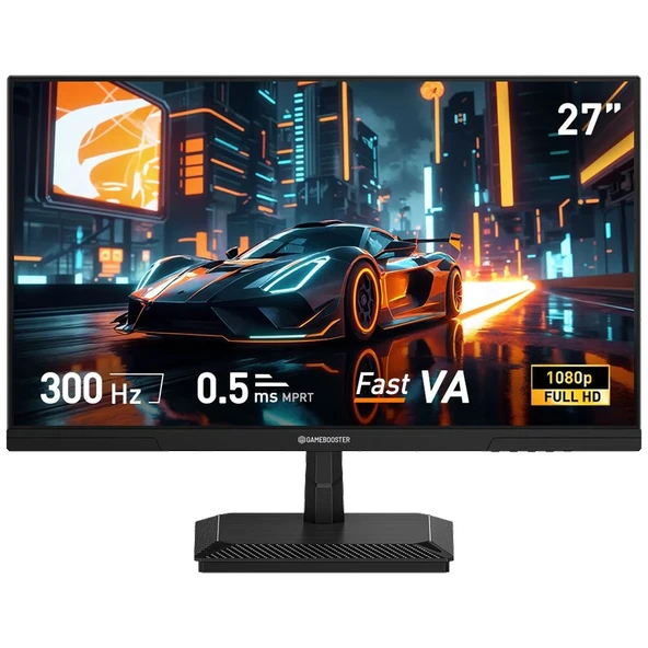 GameBooster GB-27F300FF 27'' 300Hz 0.5ms HDMI DP FreeSync Adaptive Sync HDR10 FHD Fast VA Gaming Monitör ürün görseli 1