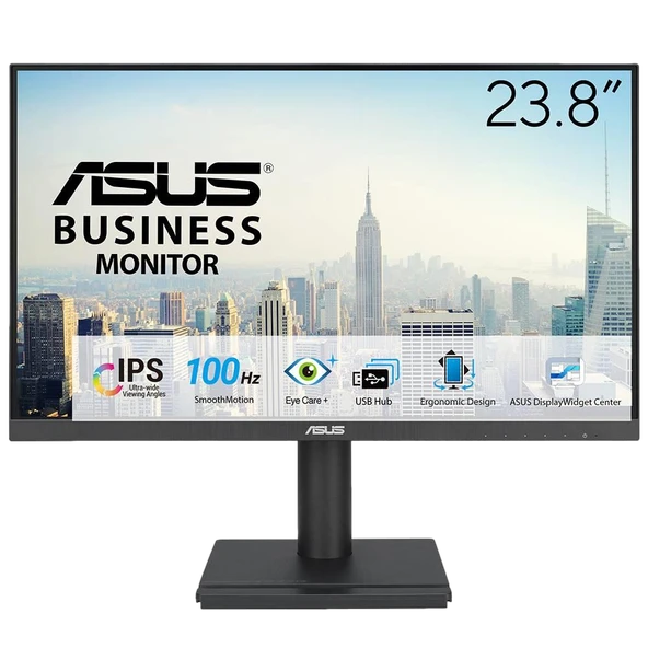 ASUS VA24DQFS 23.8" 100Hz 1ms HDMI DP VGA USB 3.2 AdaptiveSync Pivot FHD IPS Monitör ürün görseli 1