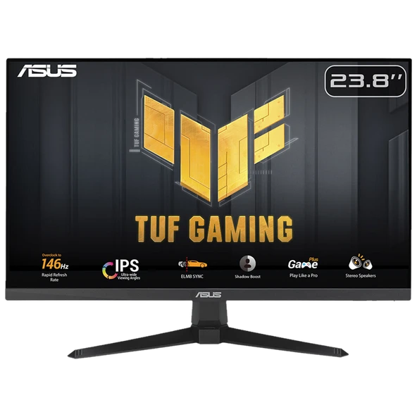ASUS TUF Gaming VG249QE5A 23.8" 146Hz (OC) 1ms HDMI DP AdaptiveSync FHD Fast IPS Gaming Monitör ürün görseli 1