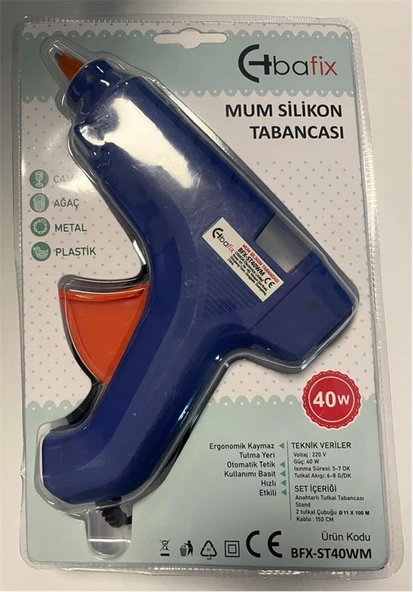 Bafix Mum Silikon Tabancası Mavi 40W ürün görseli 1